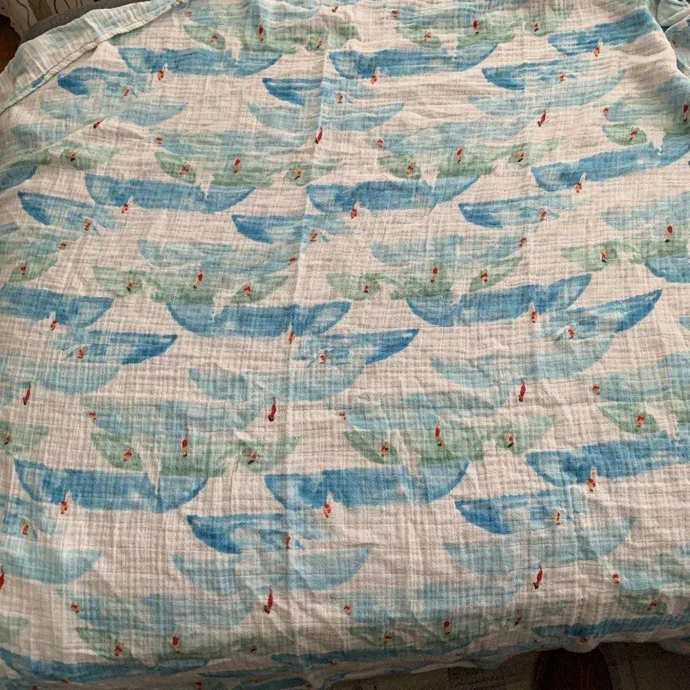 Little Unicorn Surfing Surfer Muslin‎ Swaddle Blanket
